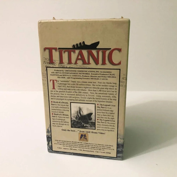 A&E Titanic 4 VHS Tape Documentary Series on the Sinking of the Titanic - Picture 10 of 16
